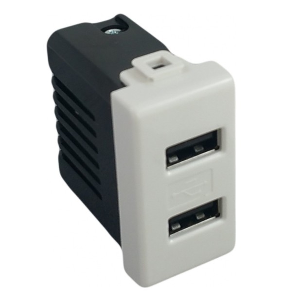 Priza USB incastrabila 1M, 220V, iesire 1A/2A, Spin NEO