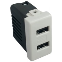 Priza USB incastrabila 1M, 220V, iesire 1A/2A, Spin NEO