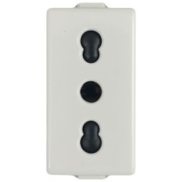 Priza Schuko Modulara 1M 16A 220V cu Impamantare Spin Neo - vedere laterala