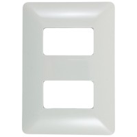 Suport si rama 2M Spin NEO alb pentru doza 3M, montaj ingropat - vedere laterala