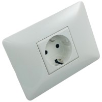 Suport cu Rama 2 Module NEO, Plastic Alb-Gri, Montaj Ingropat - ambalaj