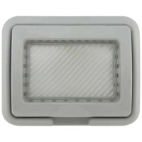 Rama Spin NEO 3 module, IP44, plastic alb cu suport gri