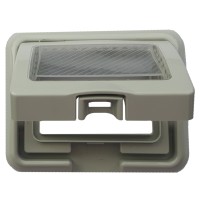 Rama Spin NEO 3 module, IP44, plastic alb cu suport gri - detaliu