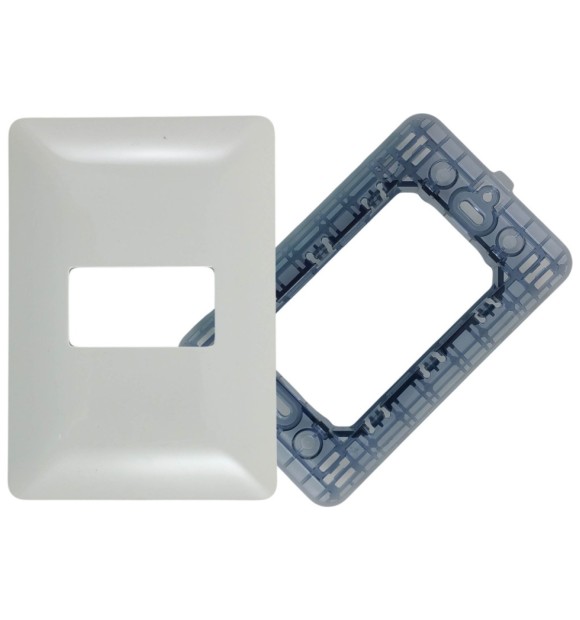 Suport cu Rama NEO 1 Modul, Plastic Alb, pentru Doza 3M