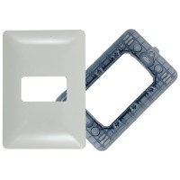 Suport cu Rama NEO 1 Modul, Plastic Alb, pentru Doza 3M