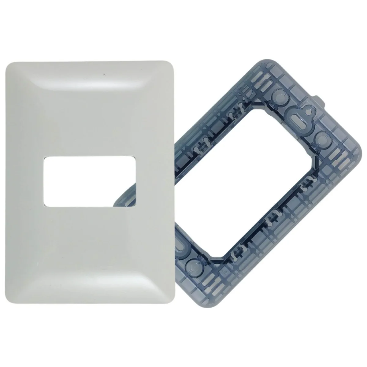 Suport cu Rama NEO 1 Modul, Plastic Alb, pentru Doza 3M