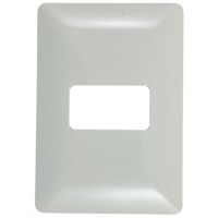 Suport cu Rama NEO 1 Modul, Plastic Alb, pentru Doza 3M - vedere laterala