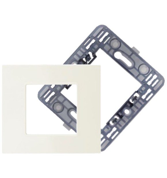 Rama cu cadru suport 2 module Spin NEO, plastic alb
