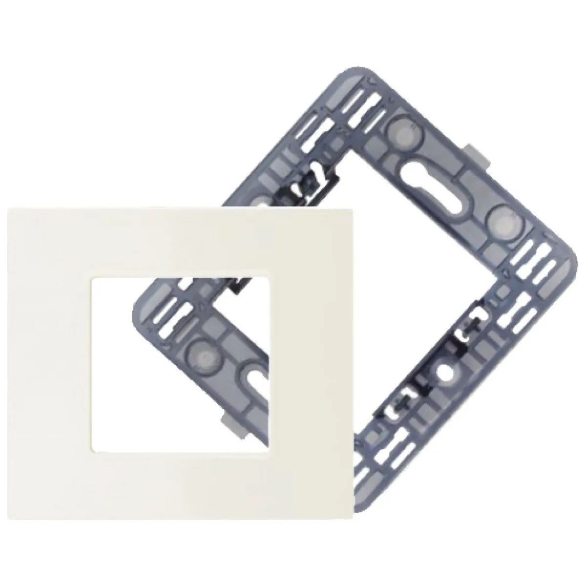 Rama cu cadru suport 2 module Spin NEO, plastic alb