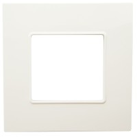 Rama cu cadru suport 2 module Spin NEO, plastic alb - vedere laterala