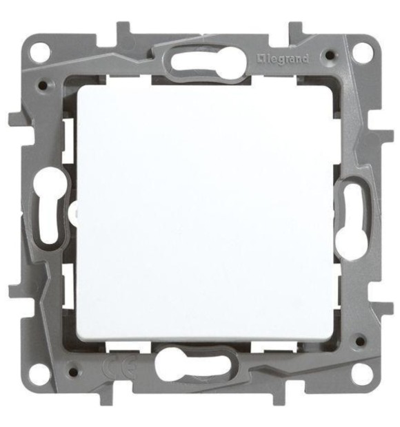 Intrerupator simplu 10A Legrand Niloe, 1 modul, alb, montaj ingropat