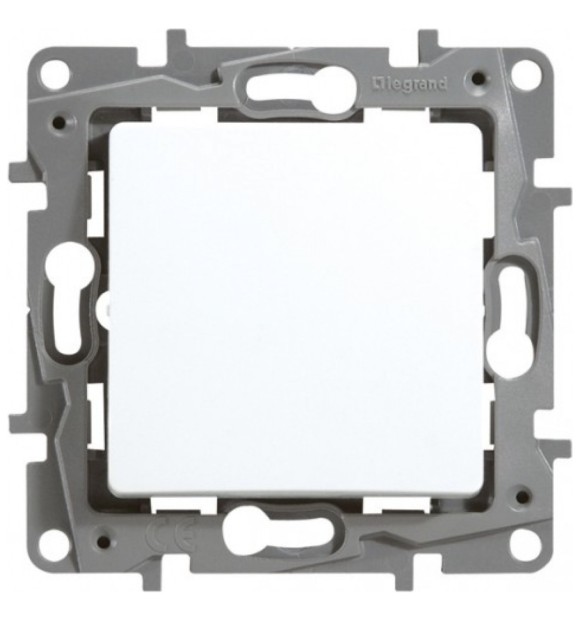 Intrerupator cap cruce 10A Legrand Niloe, 1 modul, alb