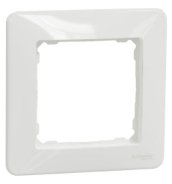 Rama simpla alba 1 modul Sedna Design, plastic ignifug