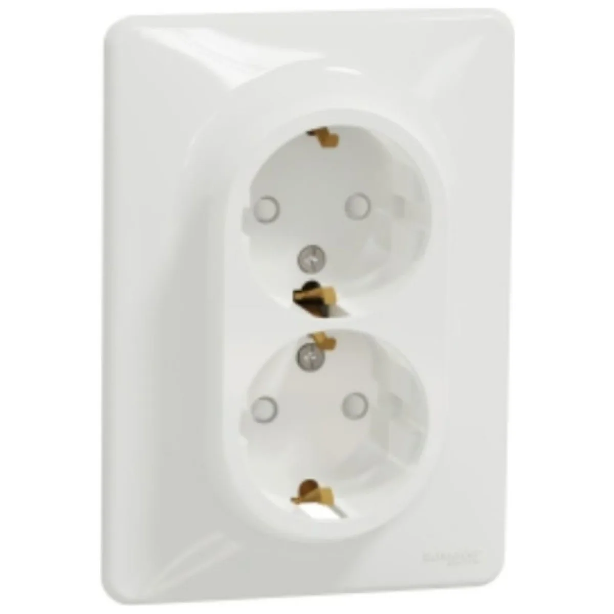 Priza dubla cu impamantare 16A alba Sedna Design Schneider