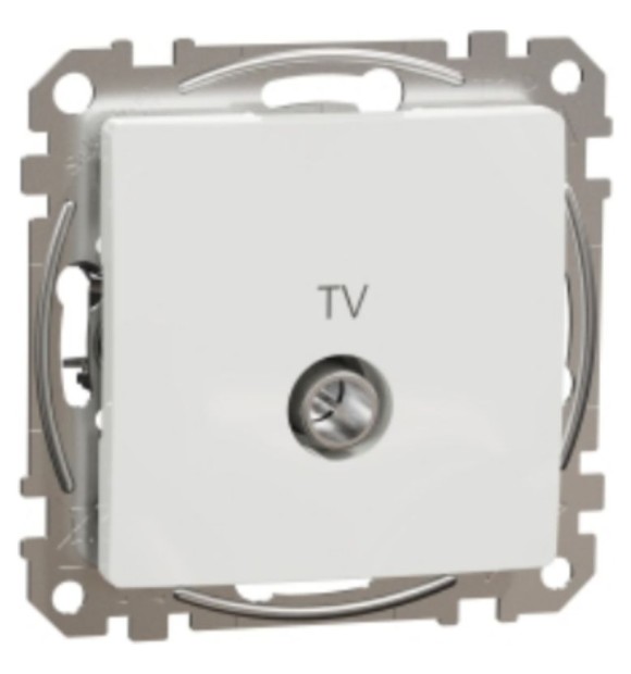 Priza TV alba Sedna Design, 1 modul, conector coaxial