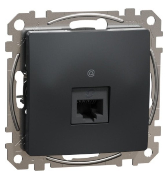 Priza date RJ45 UTP cat 5E gri antracit Sedna Design