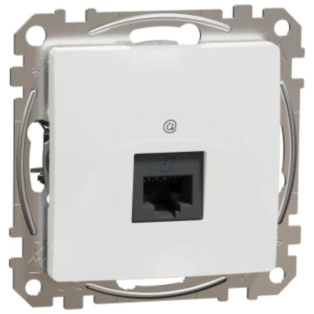 Priza date RJ45 UTP cat 5E, 1 modul, alba Sedna Design