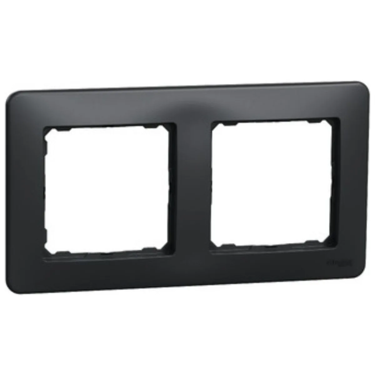 Rama dubla gri antracit Sedna Design, plastic ignifug, 2 module