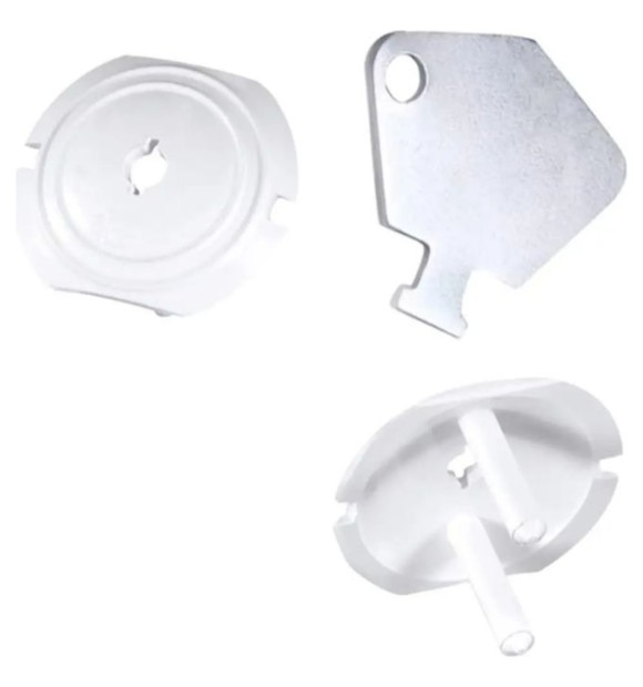 Set 5 Protectii Priza pentru Copii, Capace Siguranta Albe IP20