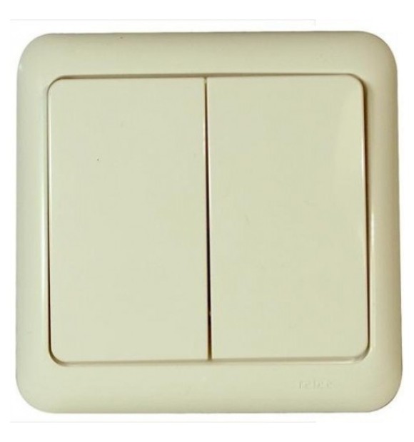 Comutator cap-scara incastrat 10A 230V, comanda din 2 locuri, alb