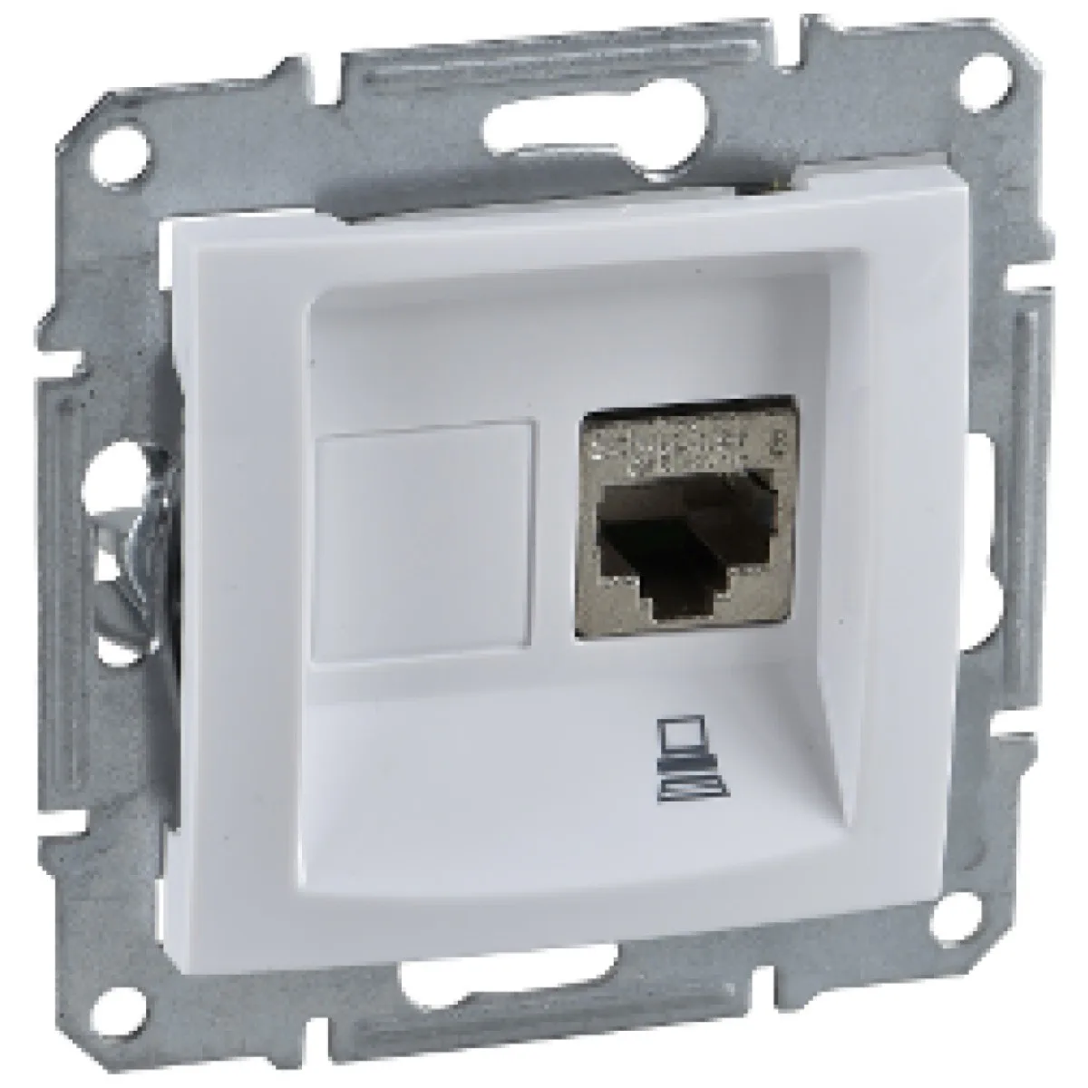 Priza UTP RJ45 simpla Sedna Design, alb, 1 modul, 1 port date