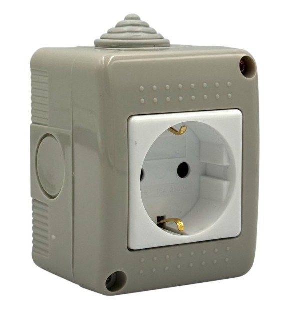 Priza Modulara Simpla 16A Fara Capac, IP20, Montaj Aparent