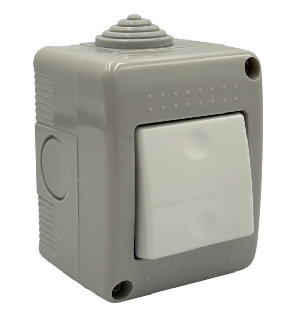 Intrerupator Modular Simplu fara Capac 10A 250V IP20, Montaj Aparent