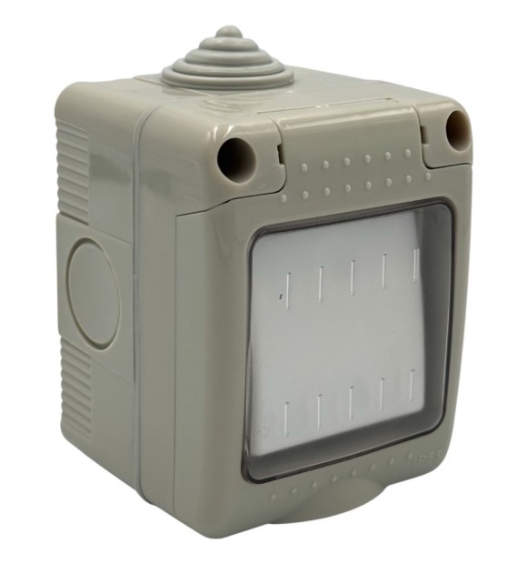 Intrerupator Simplu cu Capac IP55, 250V/10A, Montaj Aparent