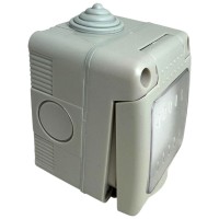 Intrerupator Simplu cu Capac IP55, 250V/10A, Montaj Aparent - vedere laterala