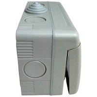 Priza Modulara Dubla cu Capac Antigron 16A, IP55, Montaj Aparent - ambalaj