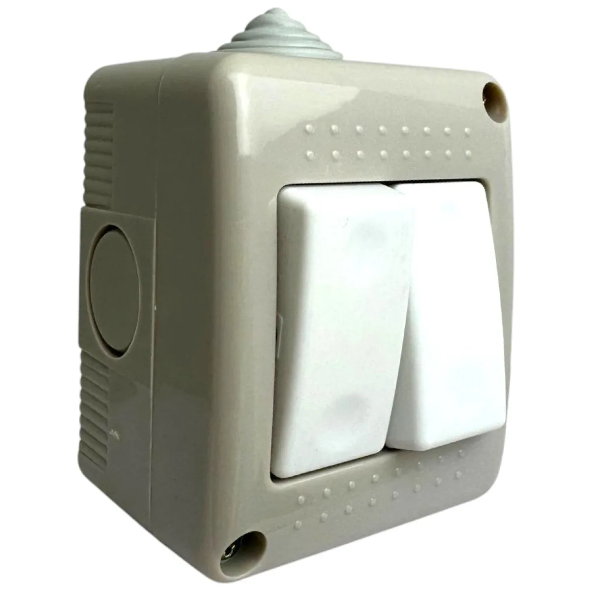 Intrerupator Dublu Modular Fara Capac AG IP20, 10A 250V, Alb