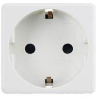 Priza Modulara cu Impamantare Shucko 16A, 2 Module, Alba - detaliu