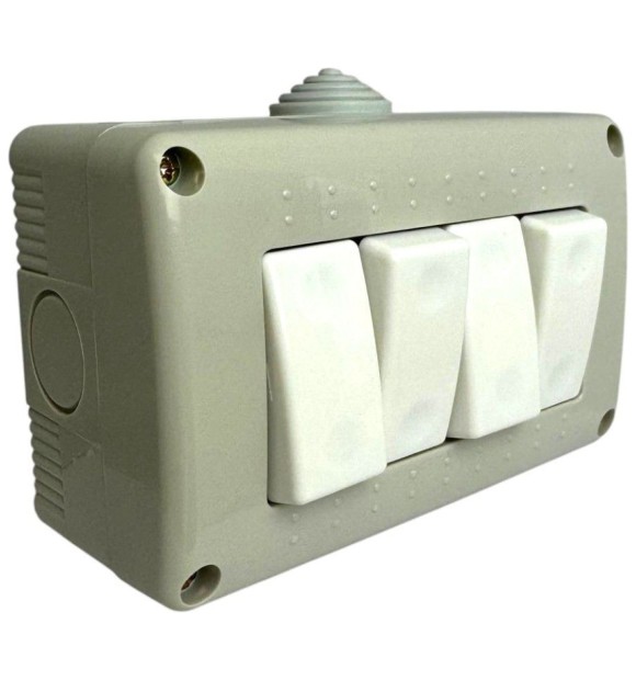 Intrerupator Cvadruplu Modular Fara Capac Spin MOD, 10A 250V IP20