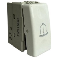 Intrerupator modular tip sonerie cu revenire, alb, 1 modul