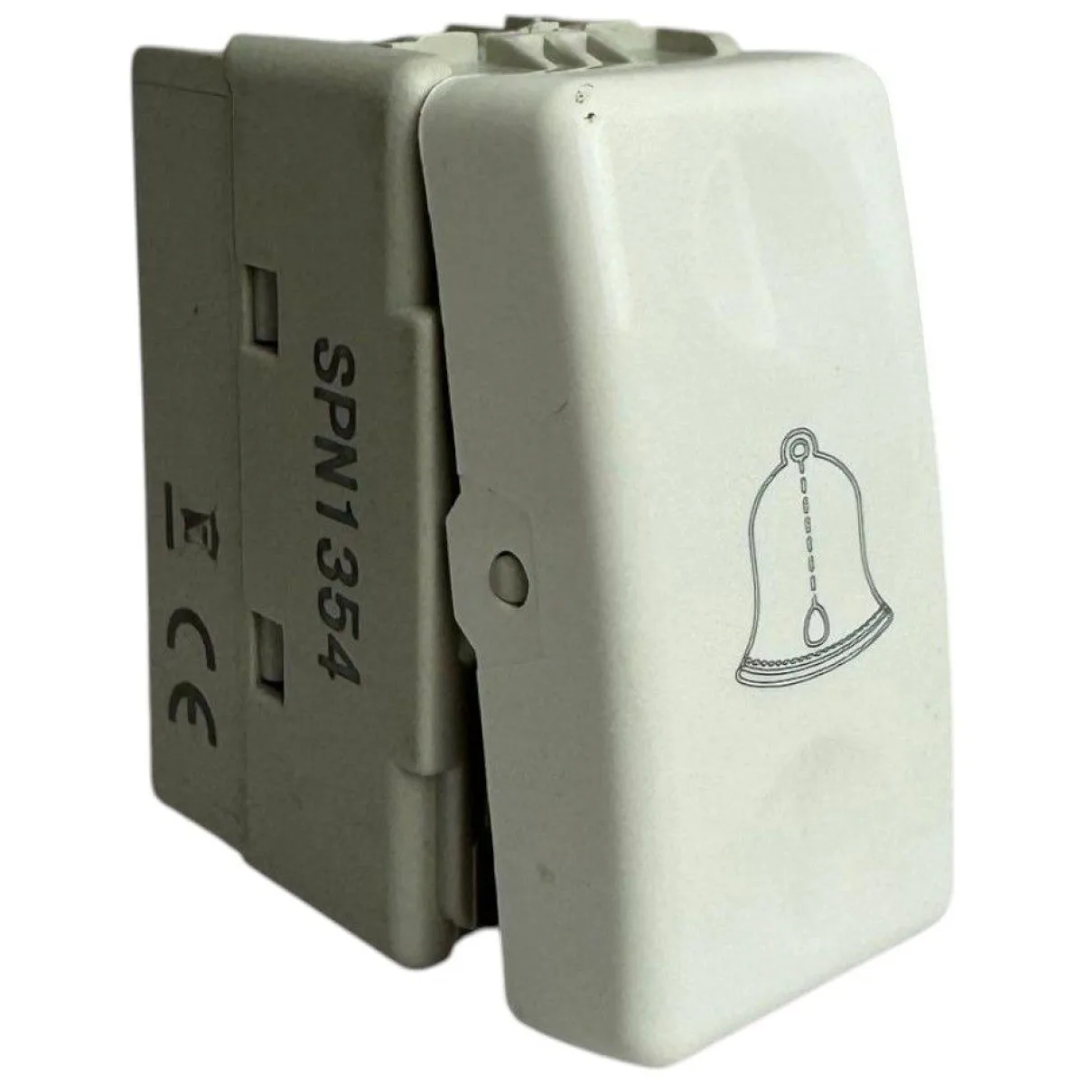 Intrerupator modular tip sonerie cu revenire, alb, 1 modul