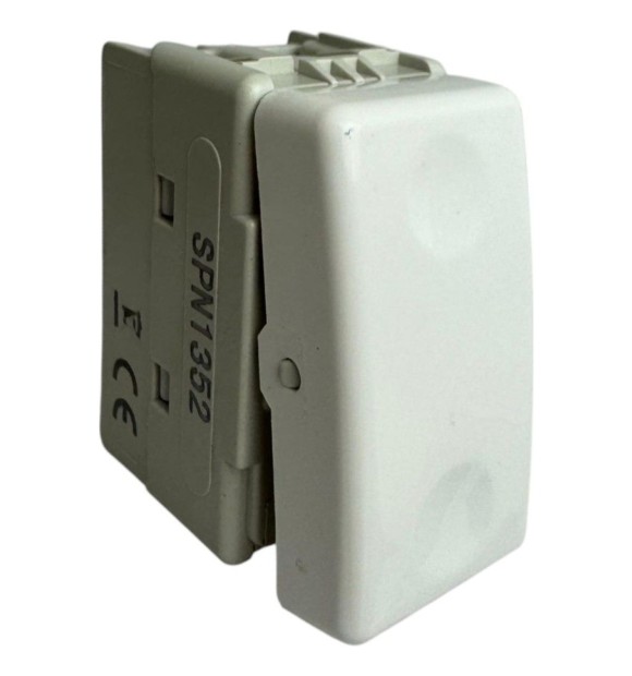 Intrerupator modular cap cruce 10A, alb - 1 modul, control multipunct