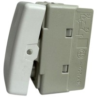 Intrerupator modular cap cruce 10A, alb - 1 modul, control multipunct - detaliu
