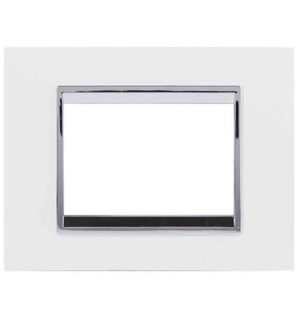 Rama ornament GLO 3 module, alba, plastic ignifug