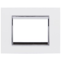Rama ornament GLO 3 module, alba, plastic ignifug