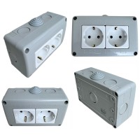 Priza Dubla Modulara Fara Capac AG IP20, 16A 250V, Montaj Aparent - imagine 7