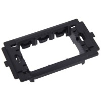Rama suport modulara 1-3 module, plastic ignifug, montaj pe doza - vedere laterala