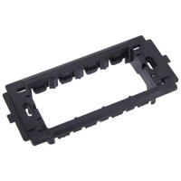 Rama suport modulara 4 module, plastic ignifug, montaj ingropat - vedere laterala