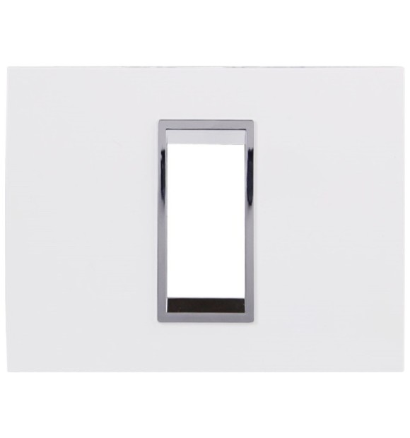 Rama ornament modulara 1 modul, plastic ignifug alb