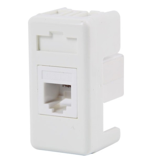 Priza date UTP cat5E RJ45, modulara, alba, 1 modul - SPIN MOD