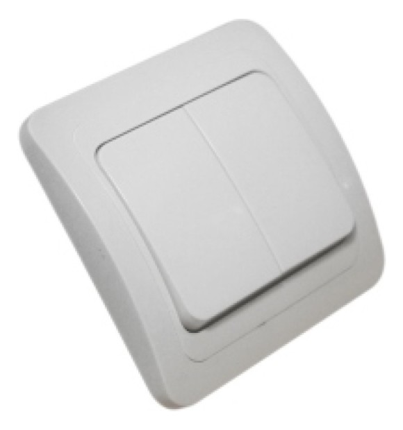 Intrerupator Dublu Incastrat, Contact Argint, IP20, 250V/10A