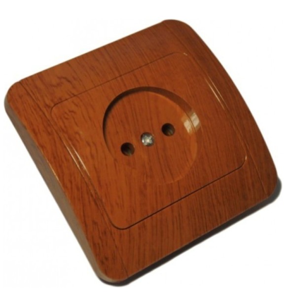 Priza simpla fara contact de protectie 16A, mahon, montaj incastrat