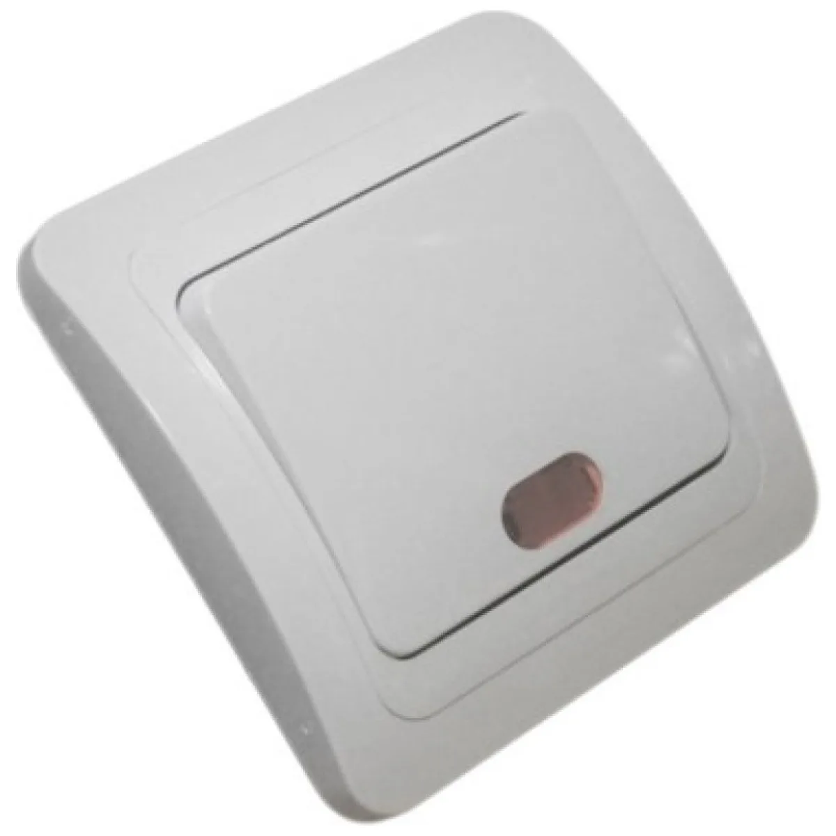 Intrerupator Simplu cu LED, Contact Argint, 250V/10A, Montaj Incastrat