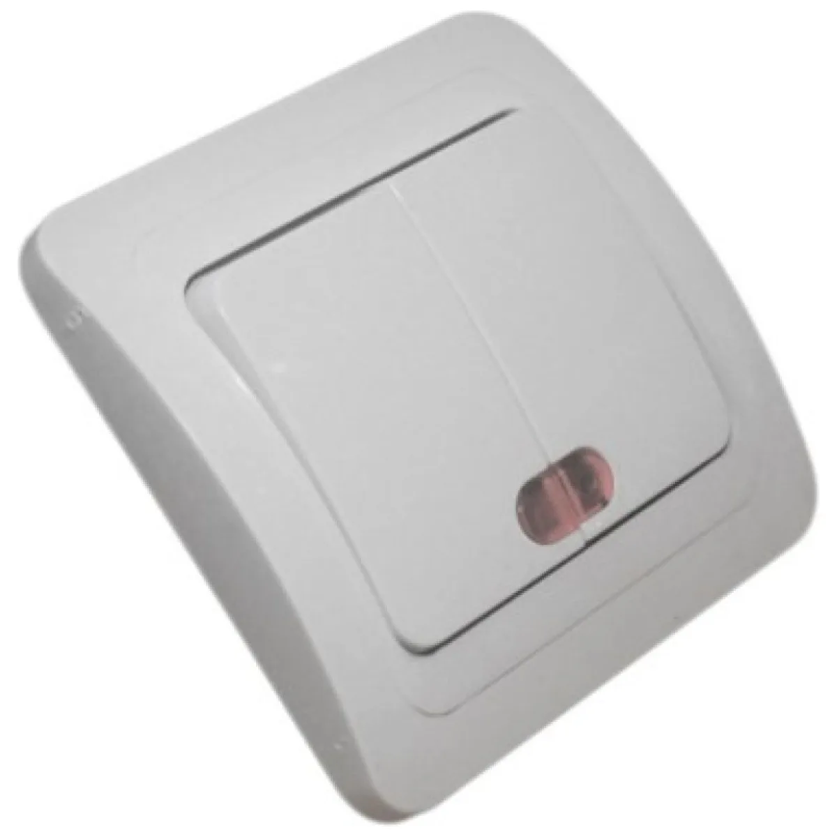 Comutator cu LED indicator, montaj incastrat, 10A 230V