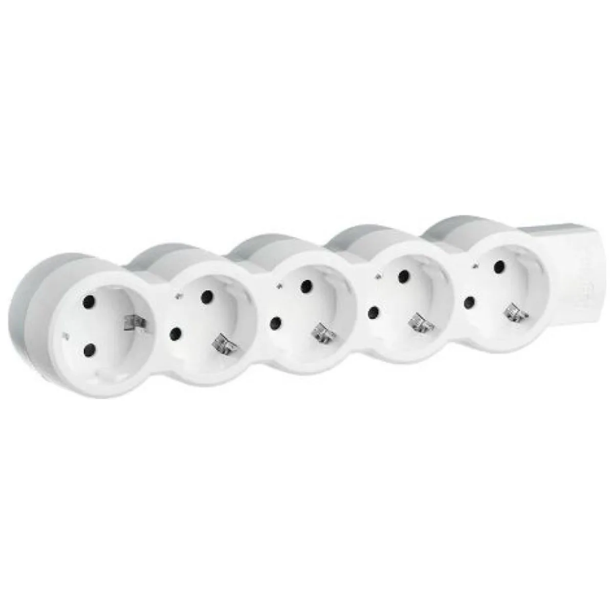Cap prelungitor 5 prize 2P+T cu impamantare, 16A, plastic ignifug