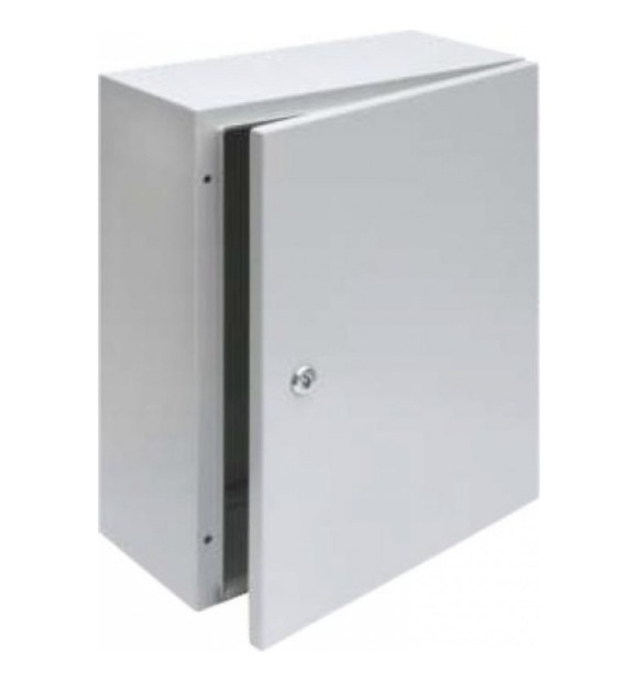 Dulap metalic IP65 250x250x150 mm cu contrapanou, montaj aparent, gri